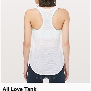 Lululemon All Love Tank Striped Mesh
